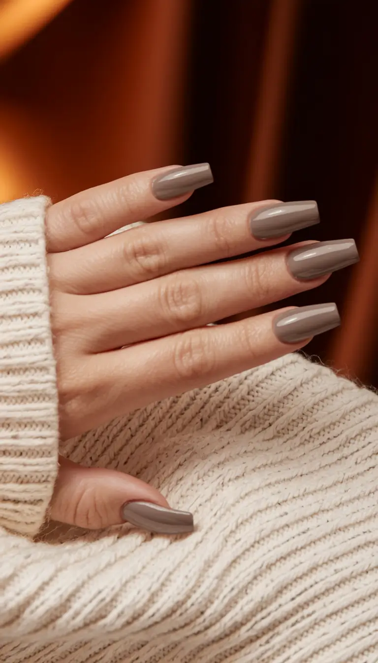 fall manicure – Greige Cashmere Squares