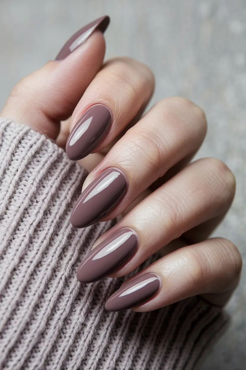 Fall Nail Colors 2025: Ideas for Women Over 40 — Truffle Rosewood Almond