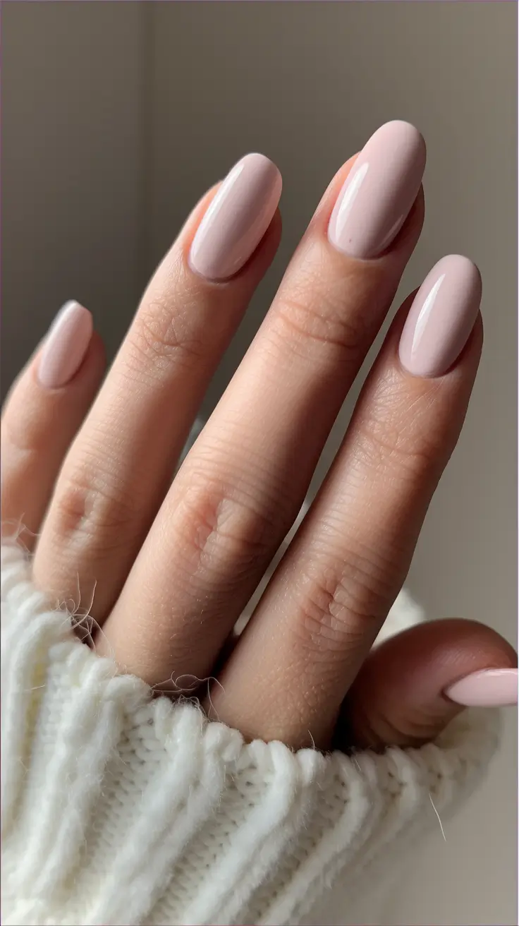Fall Nail Colors 2025: Ideas for Women Over 40 — Soft Rose Cashmere Oval