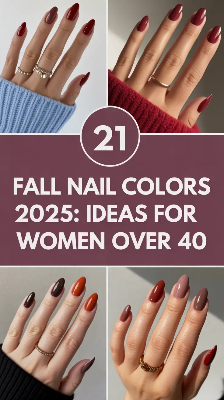 Fall Nail Colors 2025: Ideas for Women Over 40 with Elegant Seasonal Shades