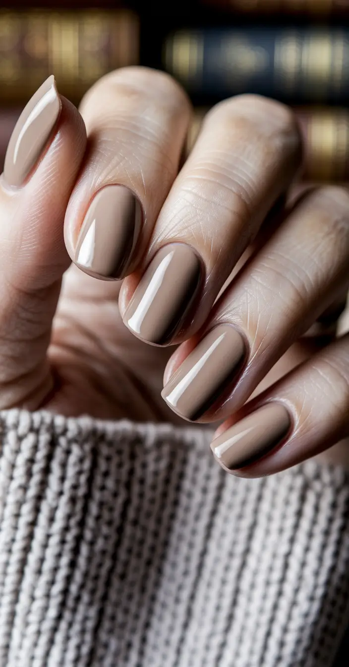 Best Fall 2025 Nail Color Ideas for Women Over 60 – Library Taupe