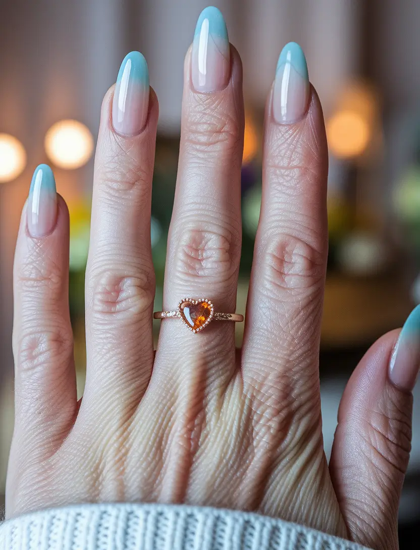 Best Fall 2025 Nail Color Ideas for Women Over 60 – Icy Ombré French