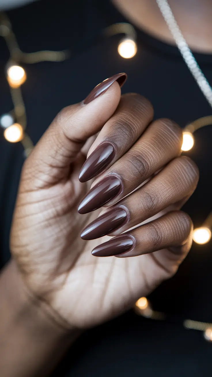 fall nail colors for brown skin - Molten Bitter-Chocolate Gloss