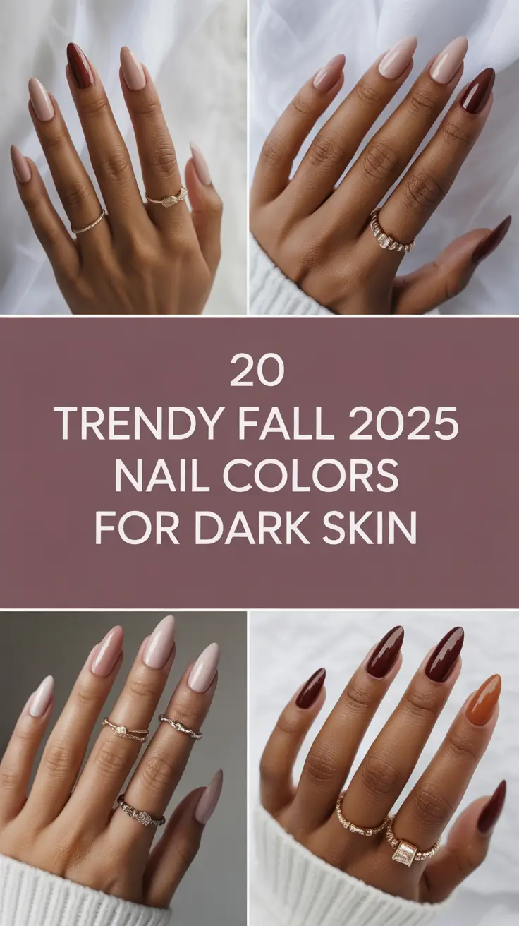 Trendy Fall 2025 Nail Colors for Dark Skin – Stunning Shades for the Season