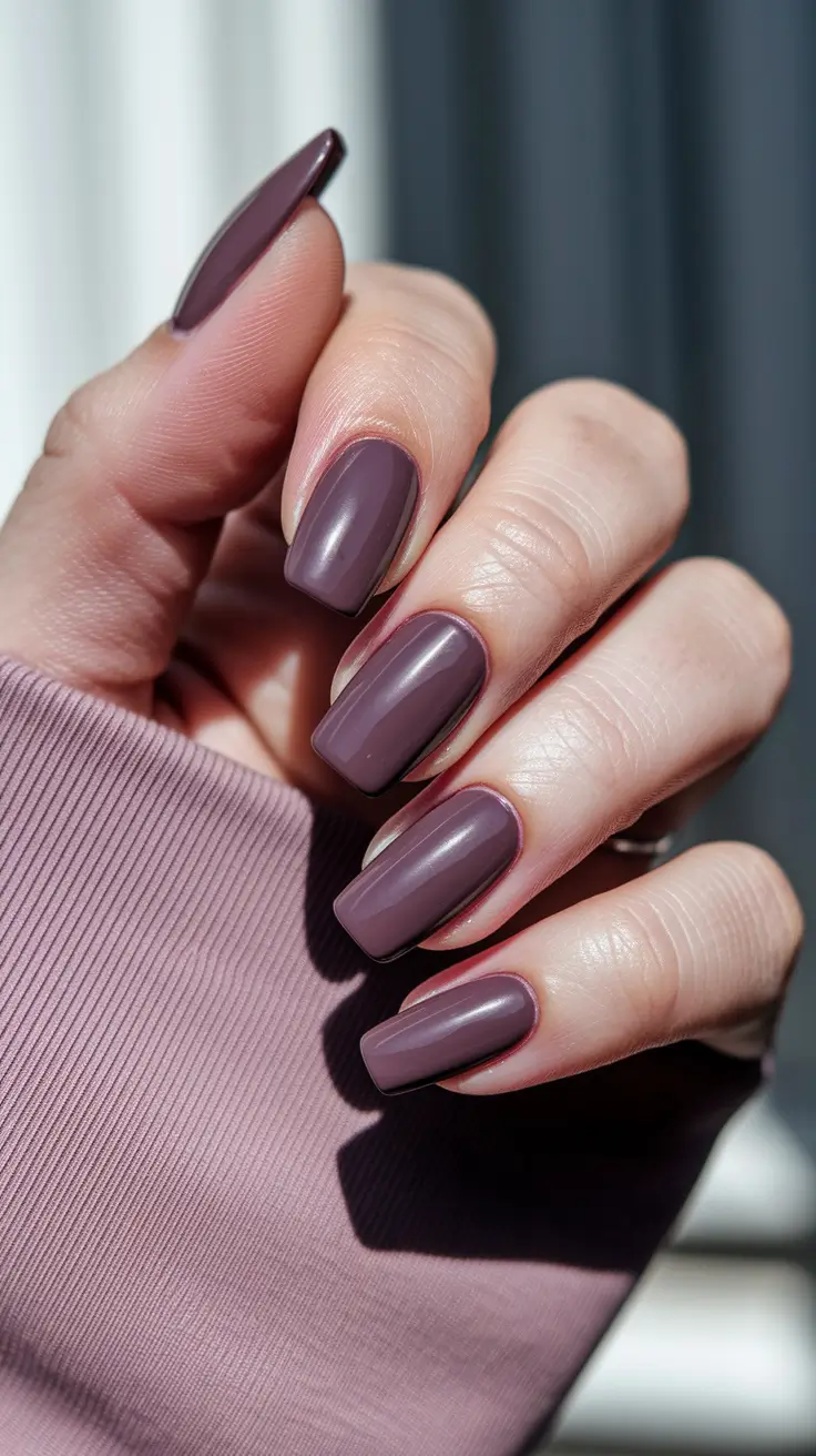 2025 Fall Nail Colors for Fair Skin – Mushroom Mauve Square