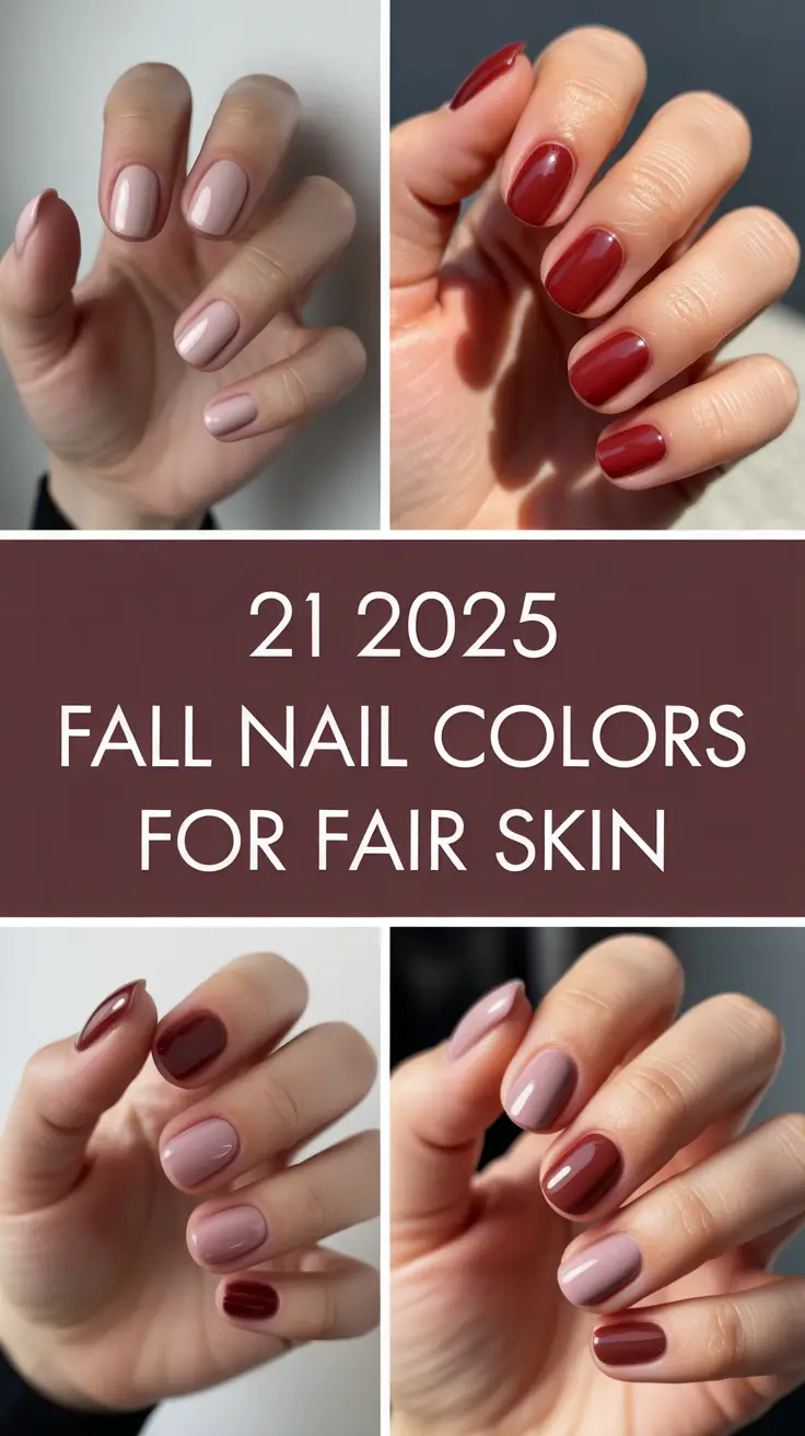 2025 Fall Nail Colors for Fair Skin with Warm Brown and Olive Tones