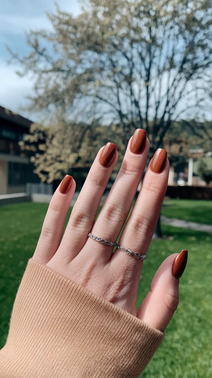 2025 Fall Nail Colors for Fair Skin – Cinnamon Latte Square