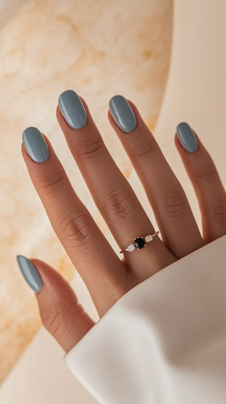 fall nail colors for medium skin - Slate Cashmere Blue
