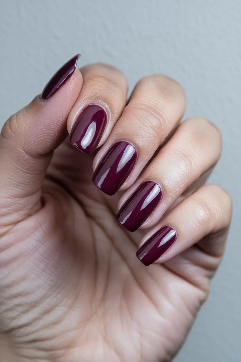 fall nail colors medium skin — Plum Cabernet Square
