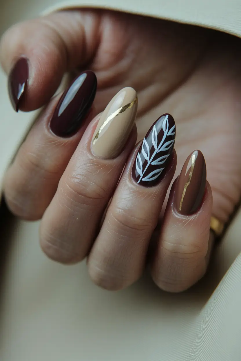 Trendy Fall Nail Designs 2025 with Almond Shape Ideas for Every Autumn Mood