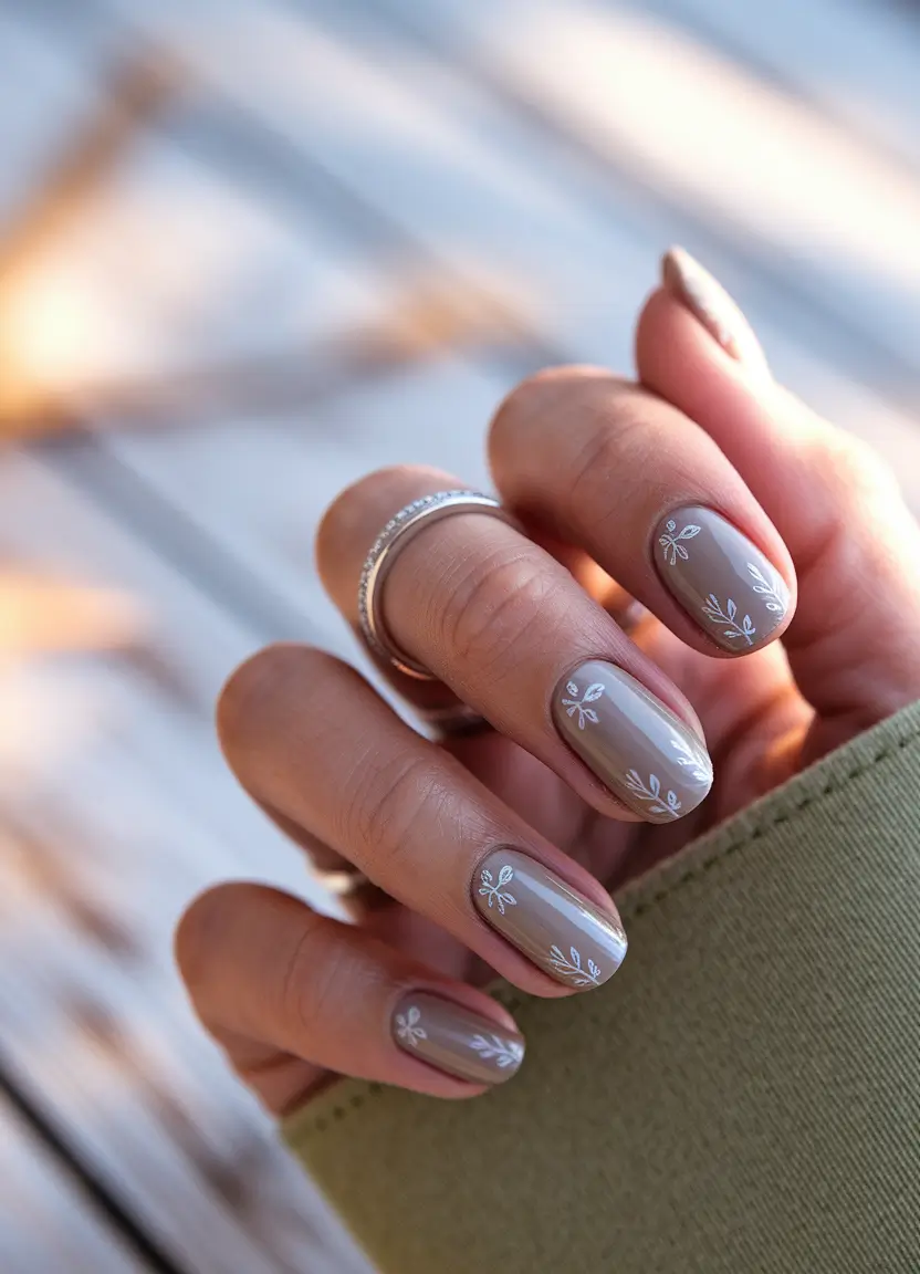 fall nail designs neutral bows with a delicate touch