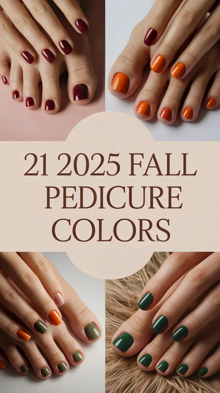 Fall Pedicure Colors Toe Nails 2025: Stylish Autumn Toes Ideas You’ll Love