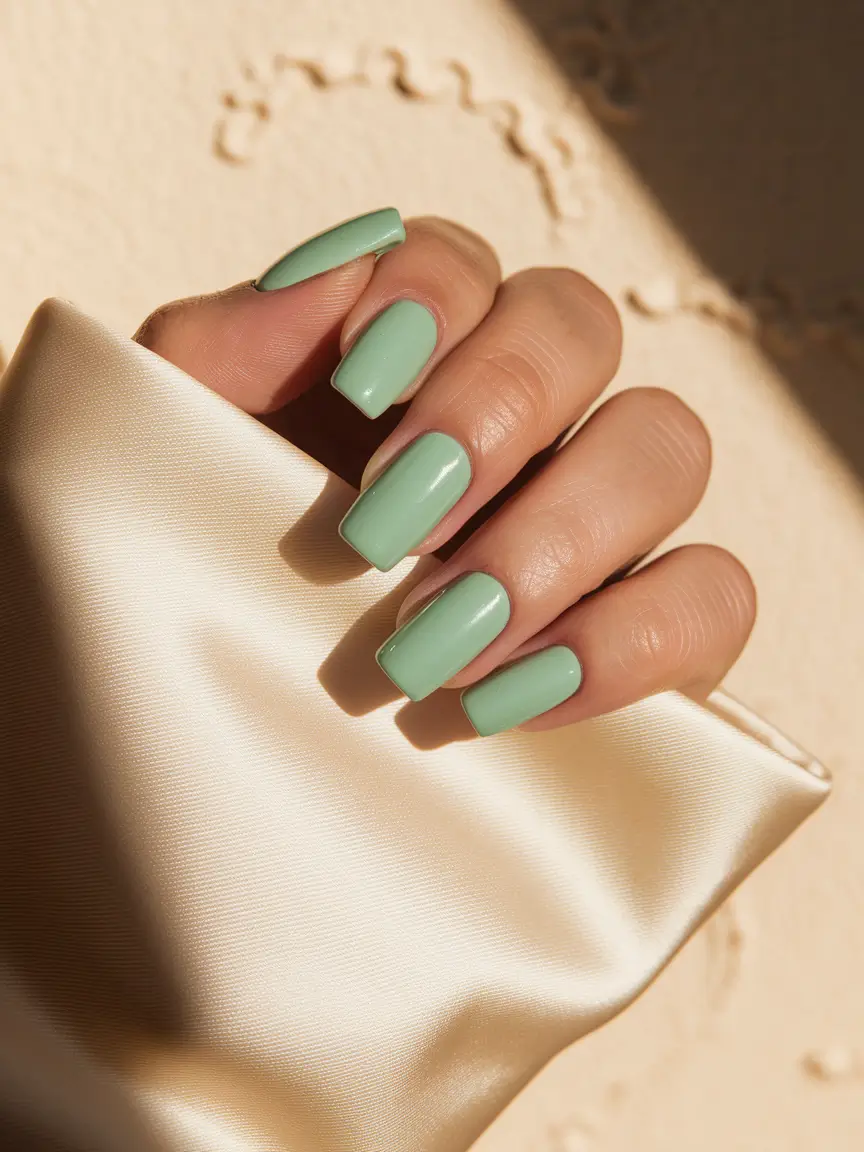 Trendy Square Nails for Fall 2025 – Celadon Cashmere Squares