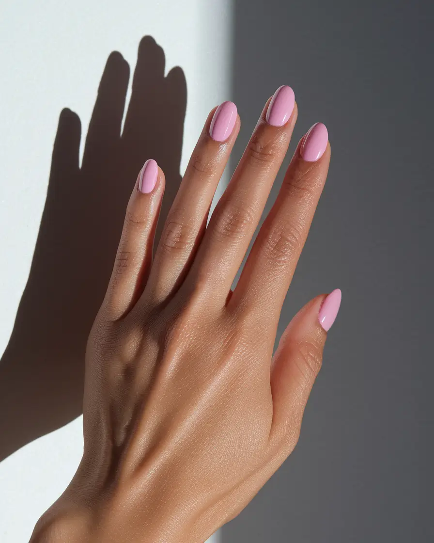 Round Fall Nails 2025 Designs – Petal-Pink Rounds