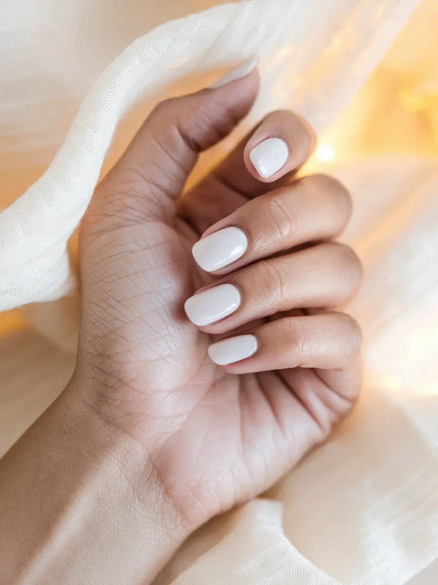 Round Fall Nails 2025 Designs – Creamy Porcelain Rounds