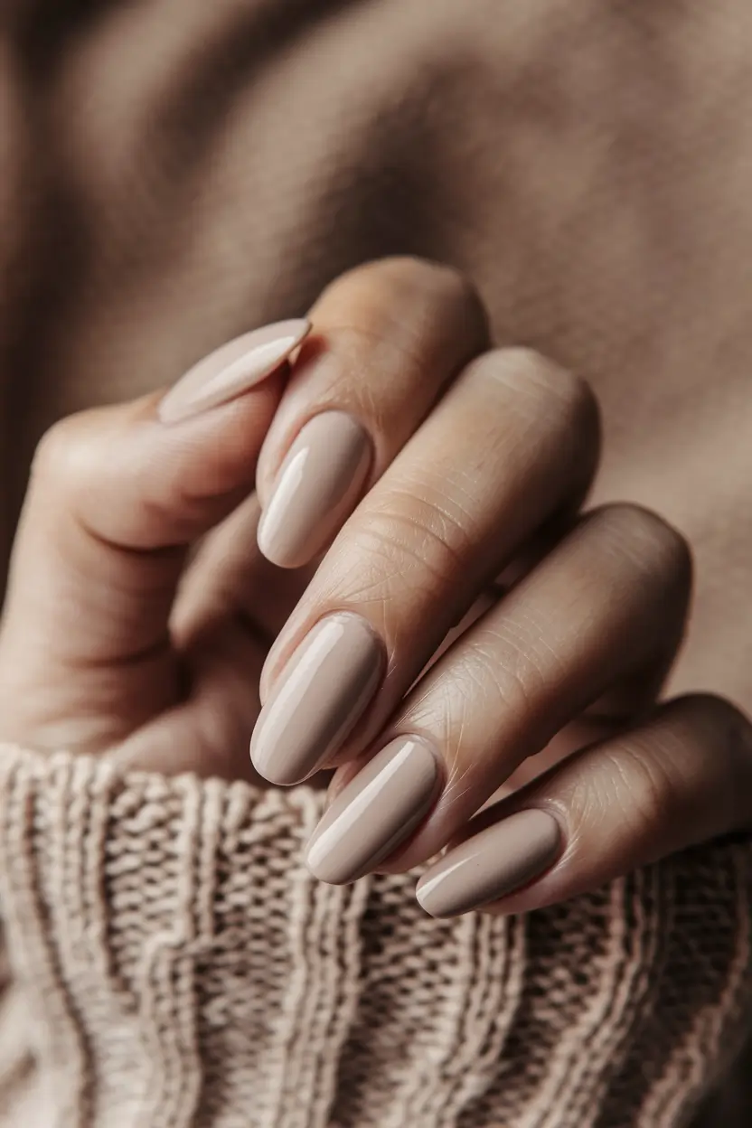 round fall nails - Cashmere Nude Minimal