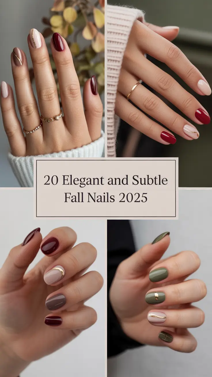 Elegant and Subtle Fall Nails 2025: Timeless Designs for a Soft Seasonal Look