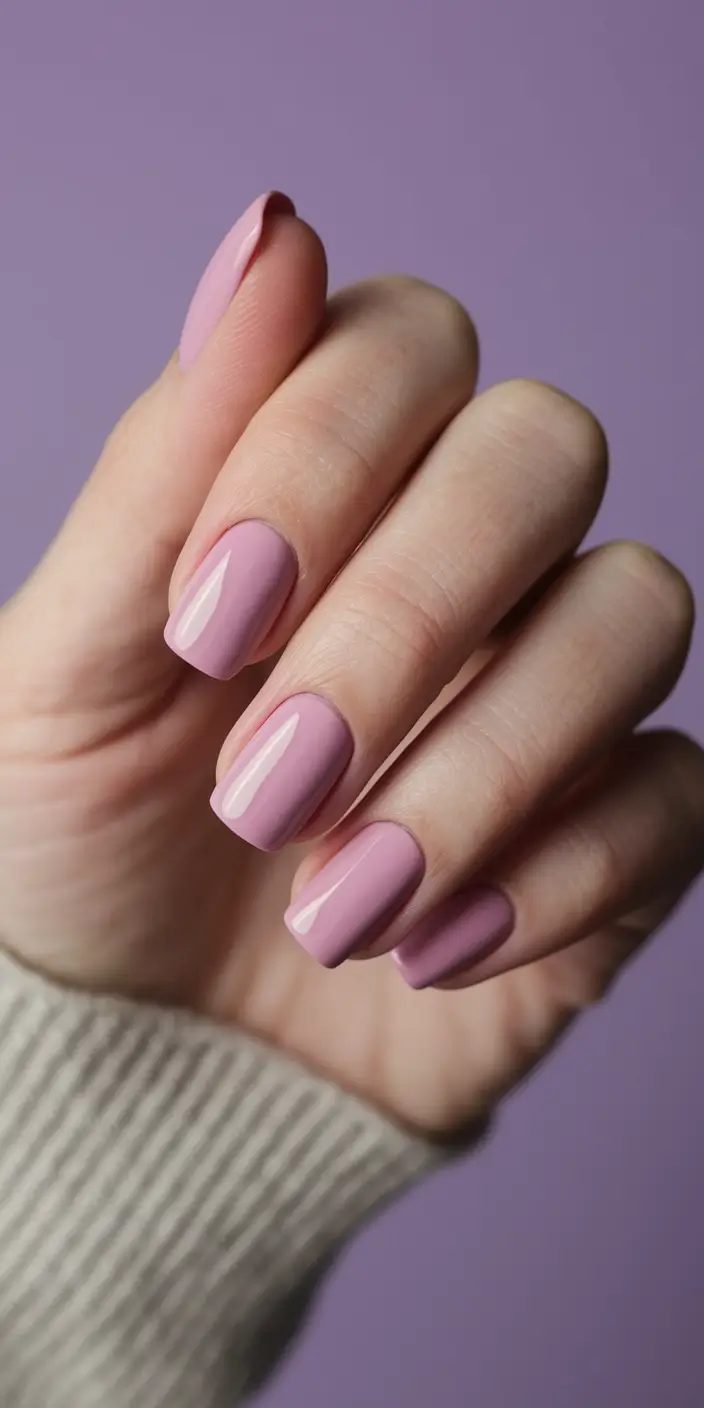 subtle fall nails square muted mauve