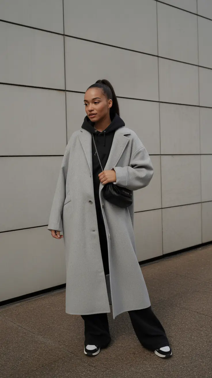 Black Girl Winter Outfits 2025-2026 Streetwise Minimal In Grey And Black