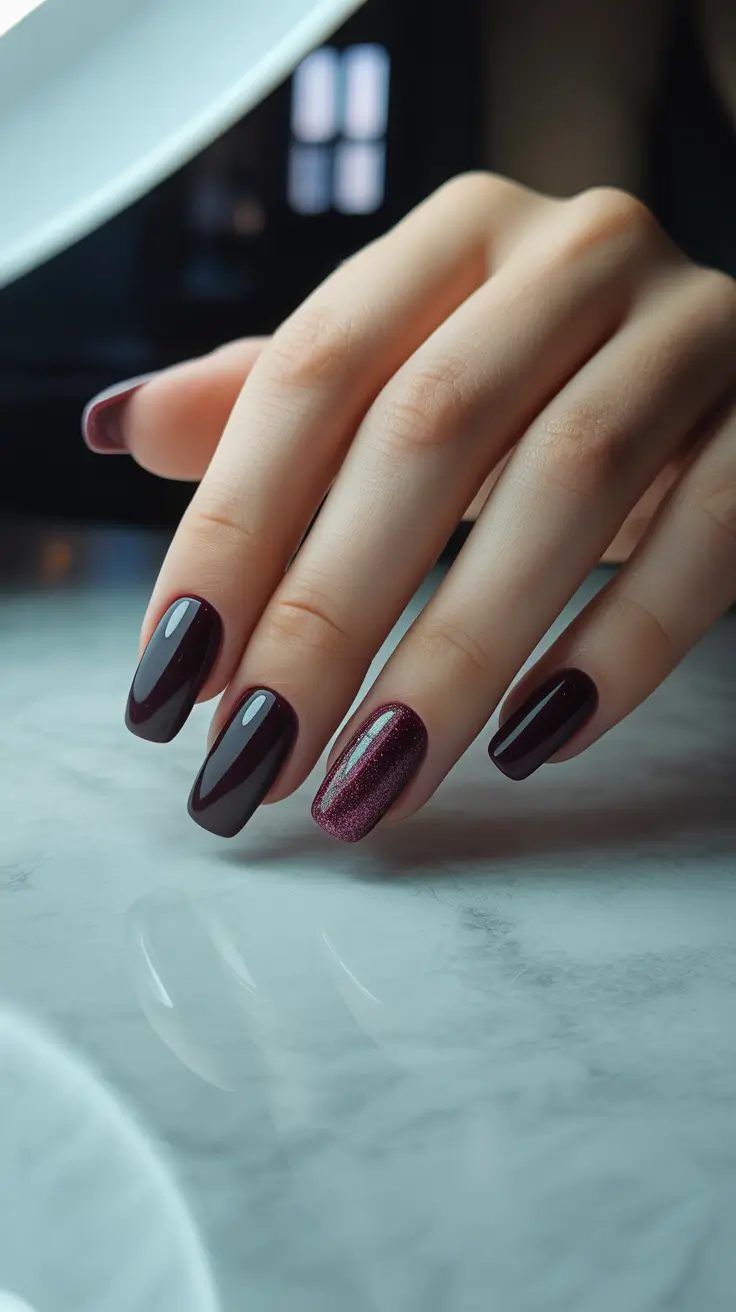 Trendy Winter Burgundy Nails Colors 2025–2026: Elegant Dark Nail Ideas for Every Occasion