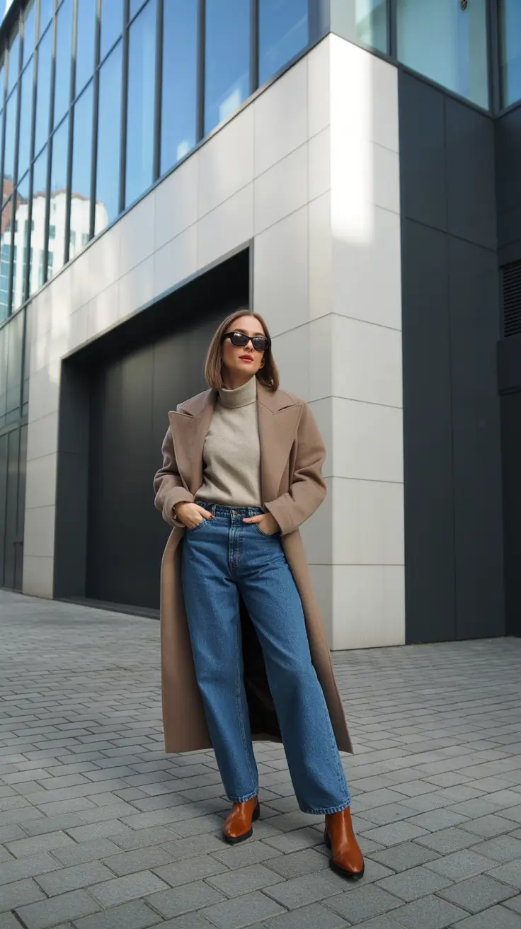 casual outfits for women 2026 - Neutral Layers With Tan Boots