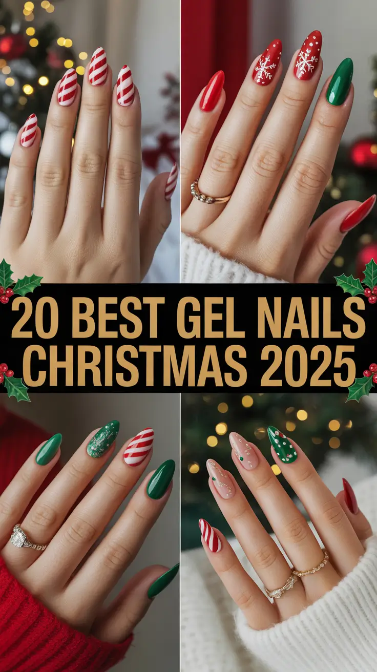Best Gel Nails Christmas 2025: Classy, Cute Ideas