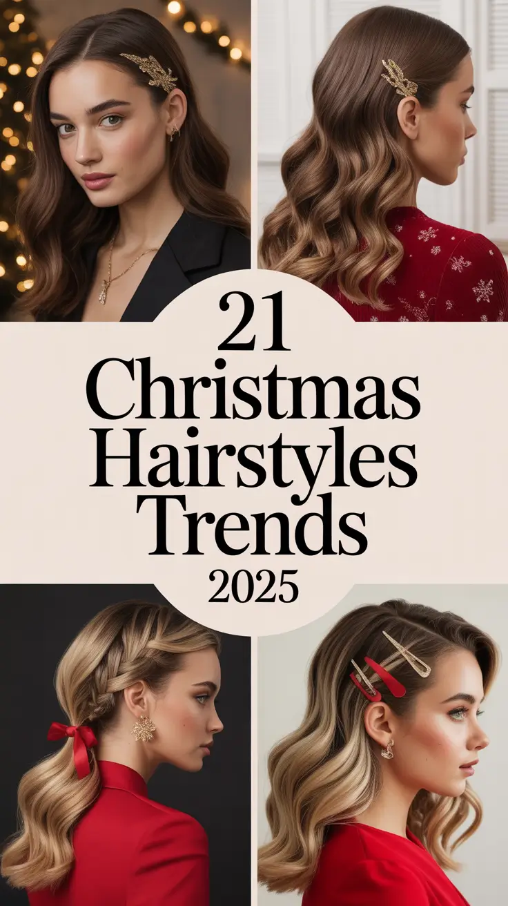 Christmas Hairstyles Trends 2025 – Festive, Cute, and Easy Holiday Hair Ideas