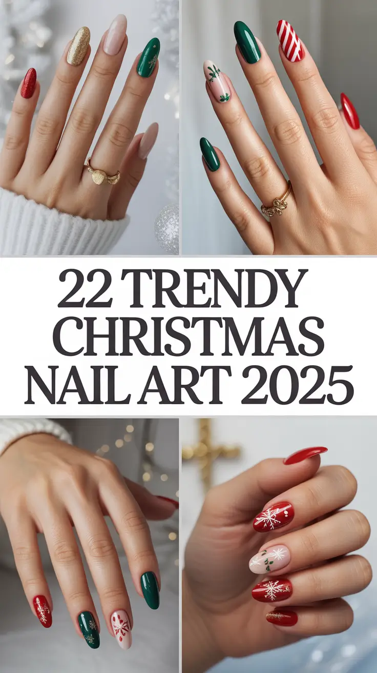 Trendy Christmas Nail Art 2025 – Festive Designs and Holiday Ideas