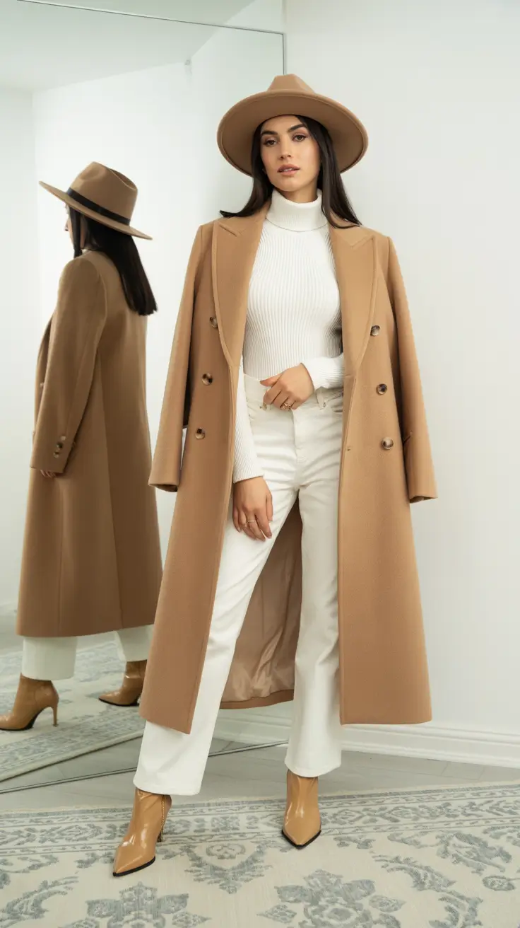 old money outfits for women 2026 - Winter Whites With Camel Accents