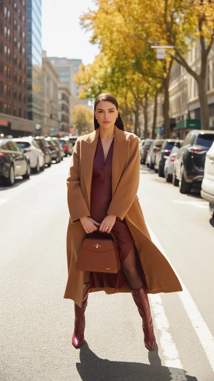 old money outfits for women 2026 - Burgundy & Camel: Rich Tones, Weekend-to-Work