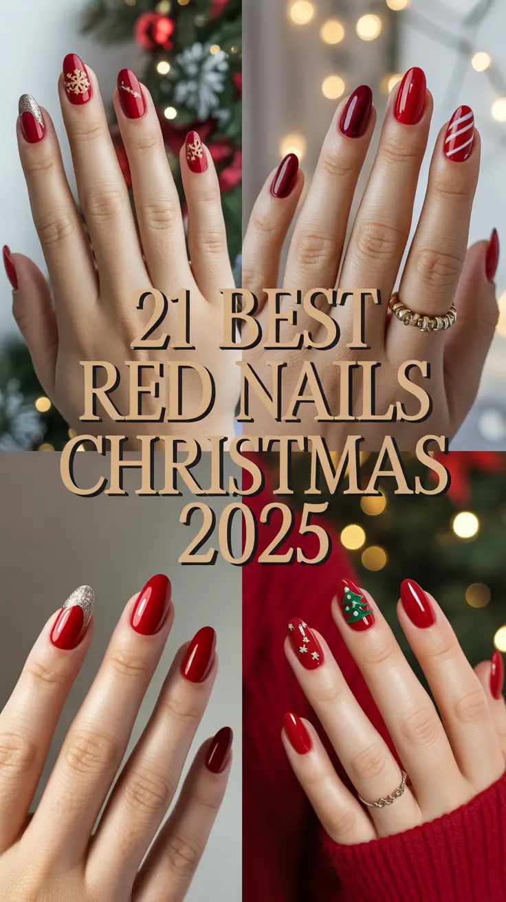 Best Red Nails Christmas 2025 – Festive Holiday Nail Designs in Every Shade of Red
