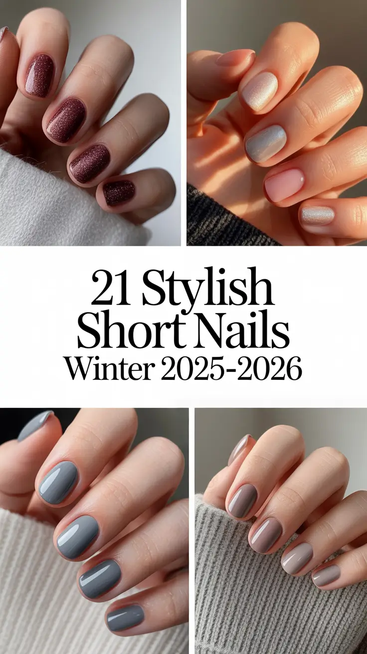 Stylish Short Nails Winter 2025–2026: Cute, Simple and Elegant Designs for Every Occasion