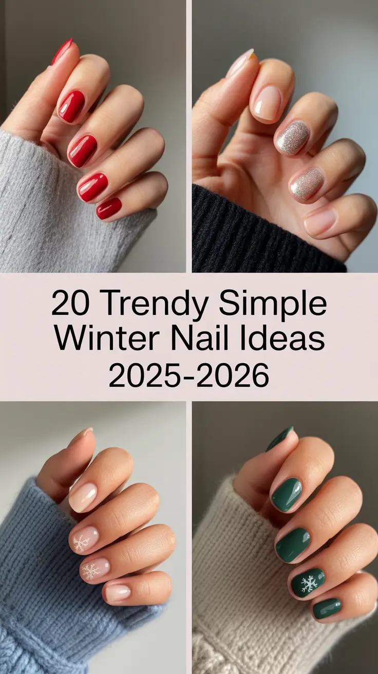 Trendy Simple Winter Nail Ideas 2025–2026