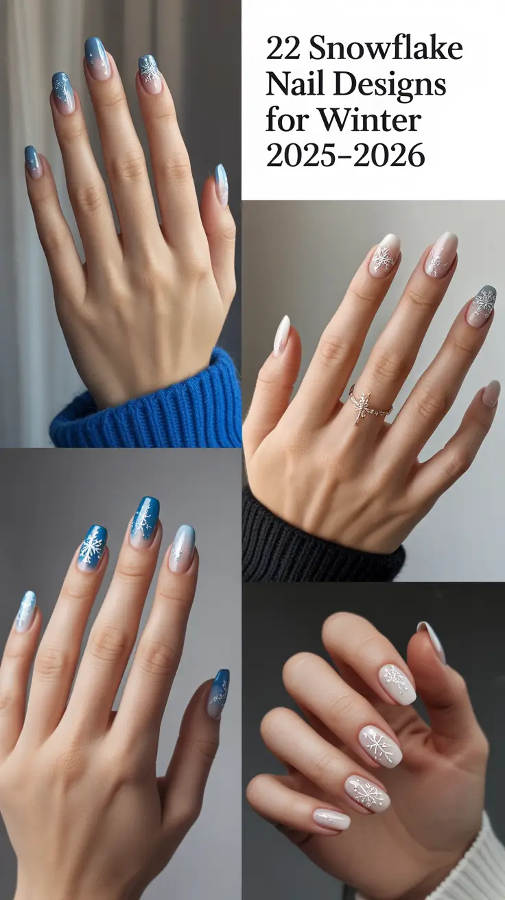 Snowflake Nail Designs for Winter 2025–2026