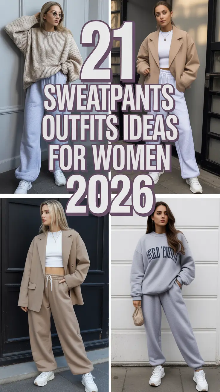 Sweatpants Outfits Ideas for Women 2026 – Cozy, Chic, and Effortlessly Stylish Looks