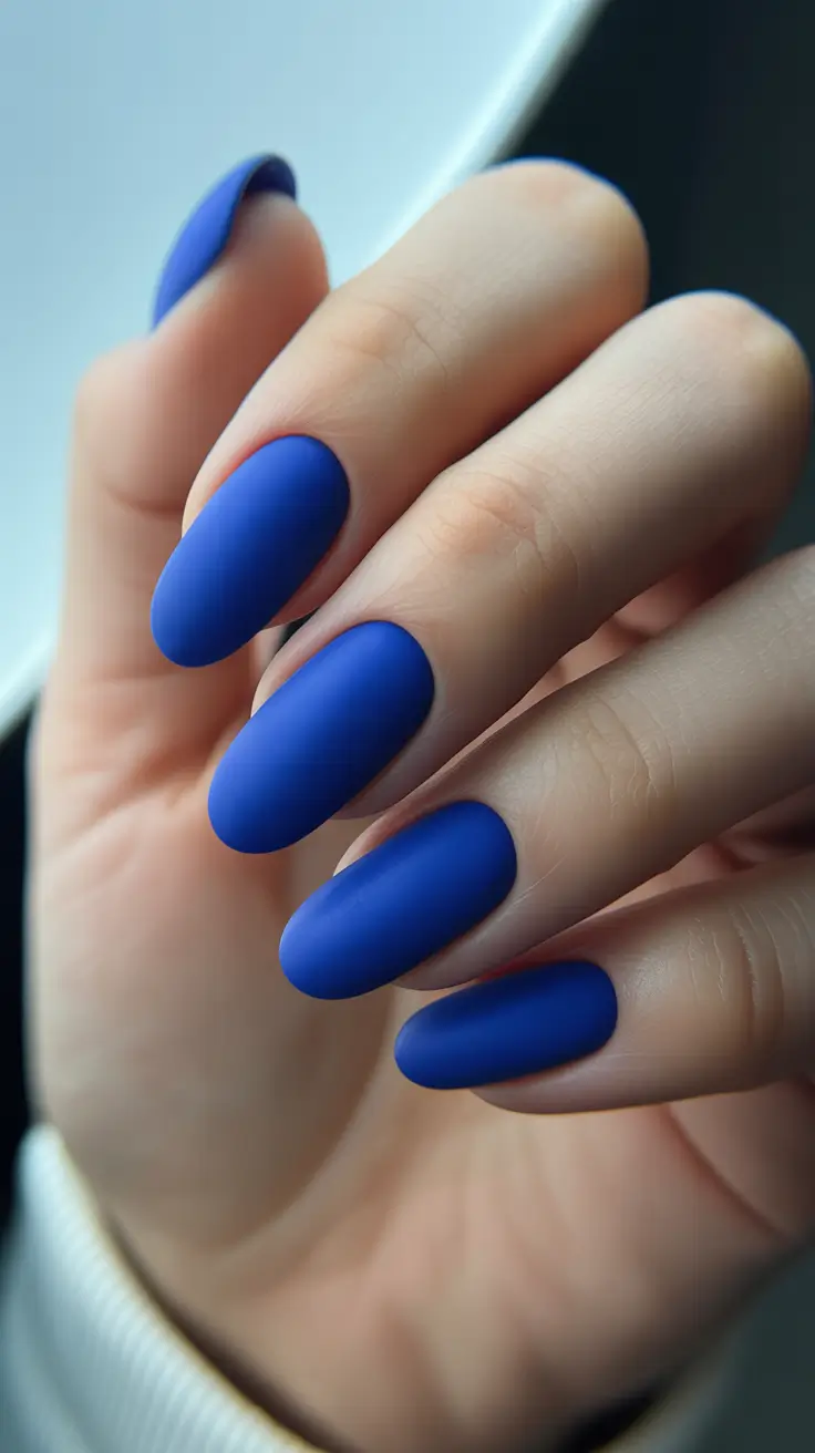 Fresh Nail Colors Winter 2025–2026 - Matte Cobalt Velvet