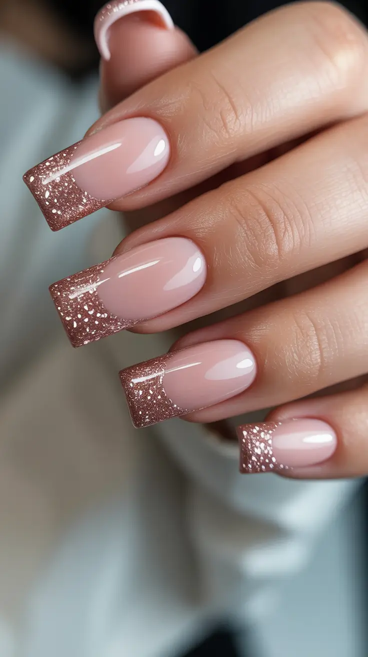 Trendy French Tips Winter 2025–2026: Elegant White, Almond, and Glitter Nail Designs