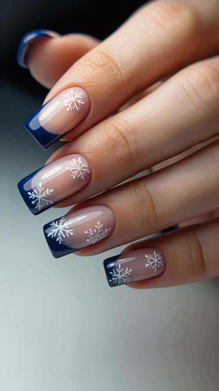 Trendy French Tips Winter 2025–2026: Elegant White, Almond, and Glitter Nail Designs