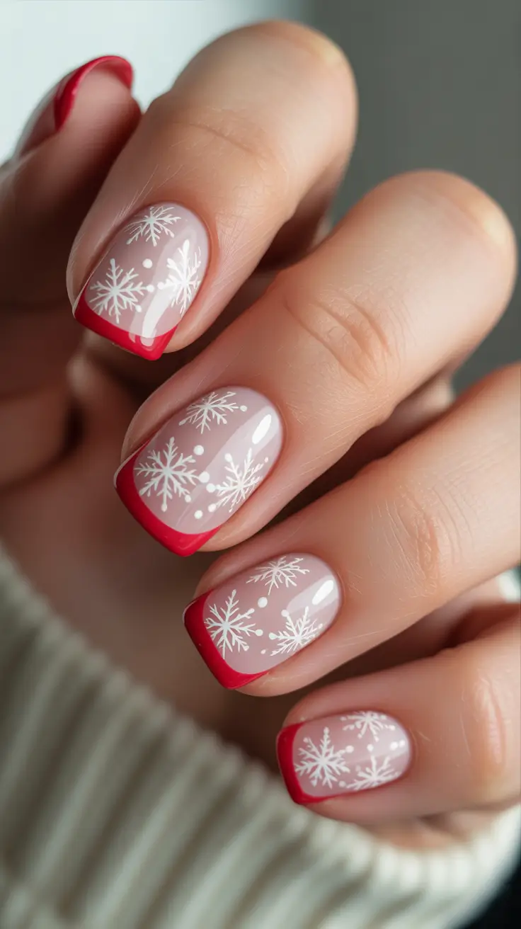 Trendy French Tips Winter 2025–2026: Elegant White, Almond, and Glitter Nail Designs