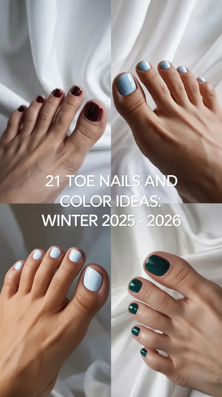 Toe Nails and Color Ideas: Winter 2025 - 2026 — Cute and Simple Pedicure Designs for the Cold Season