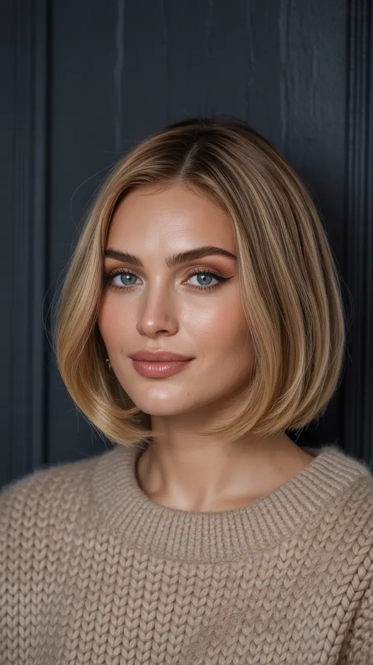 Blonde hair color 2026 Soft Golden Beige Bob For Everyday Chic