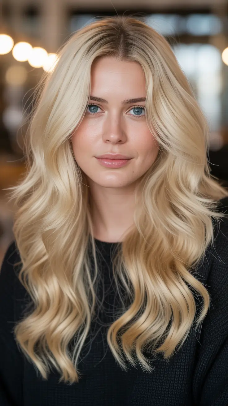 Blonde hair color 2026 - Luminous Platinum Blonde With Soft Waves