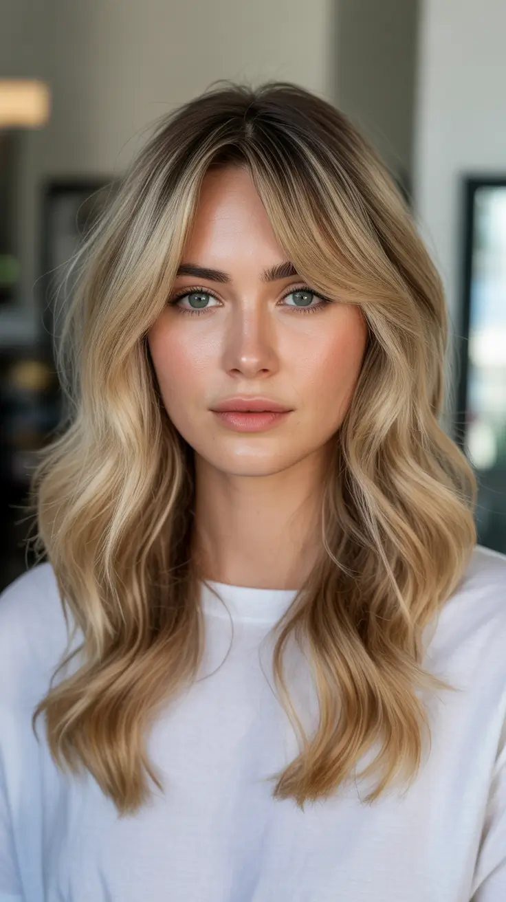 Blonde hair color 2026 - Curtain Fringe And Honey Blonde Mid Length