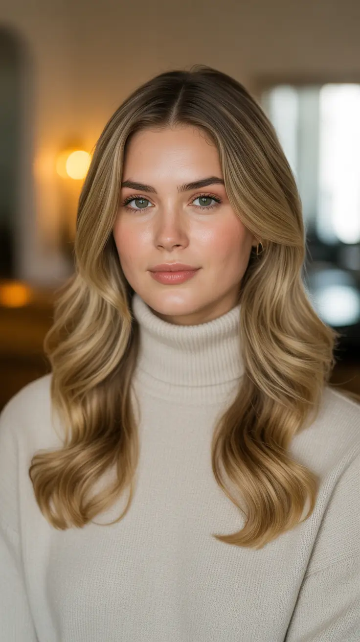 Blonde hair color 2026 Classic Golden Blonde With Polished Waves