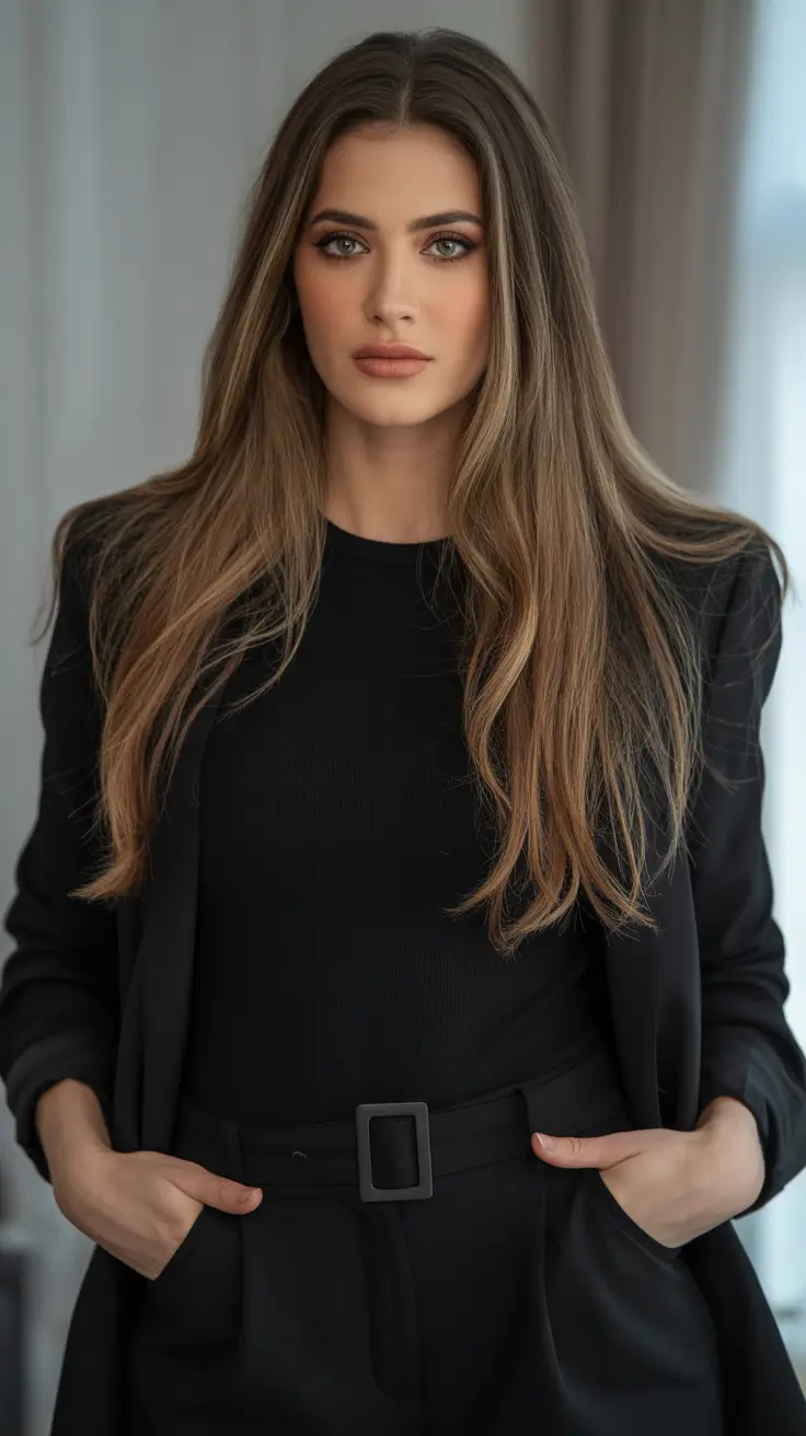 Cool vs warm brown hair colors 2026 undertone guide Cool Espresso Melt On Sleek Long Lengths