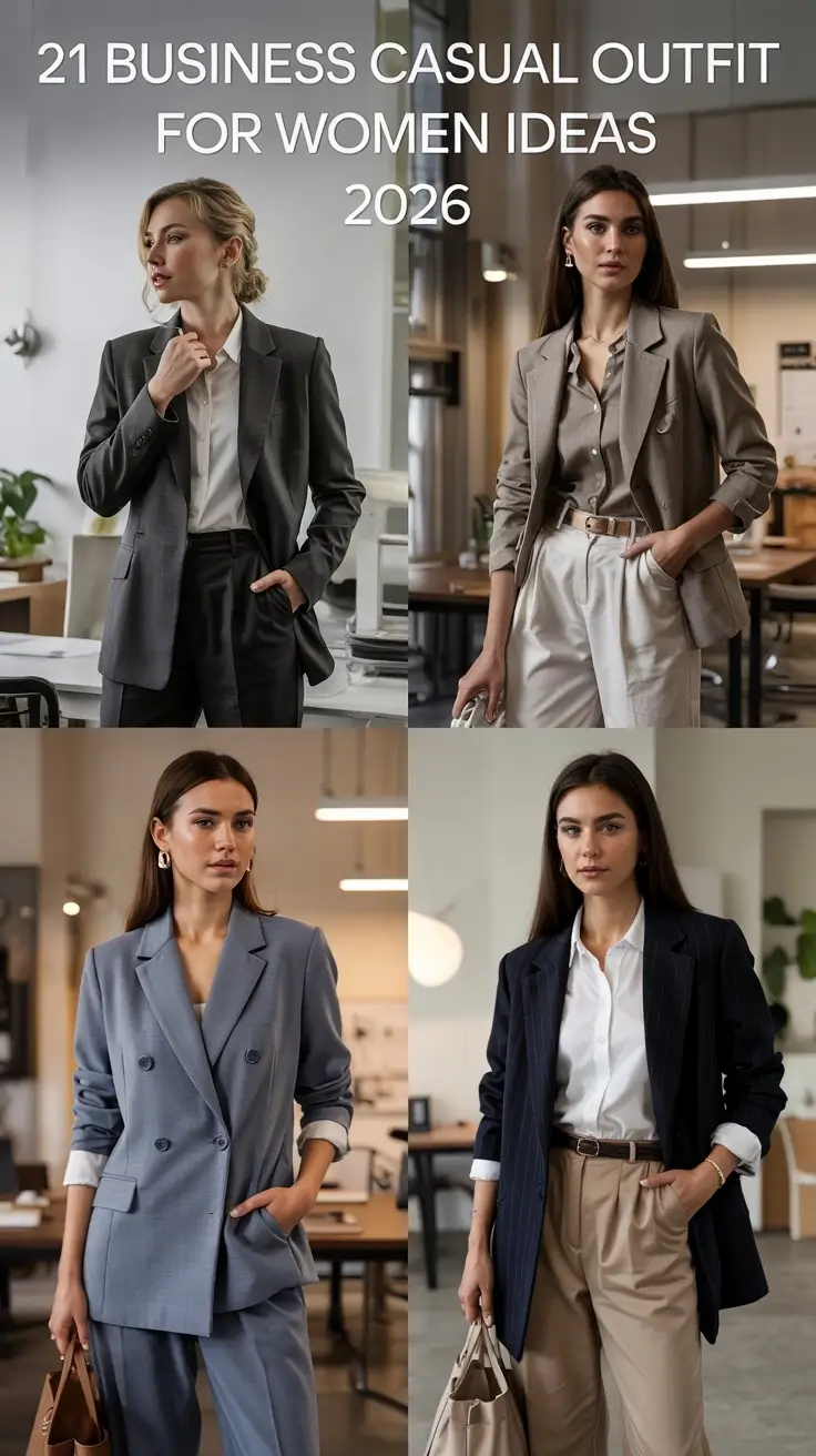 Business Casual Outfit for Women Ideas 2026: Classy, Comfortable & Aesthetic Work Looks