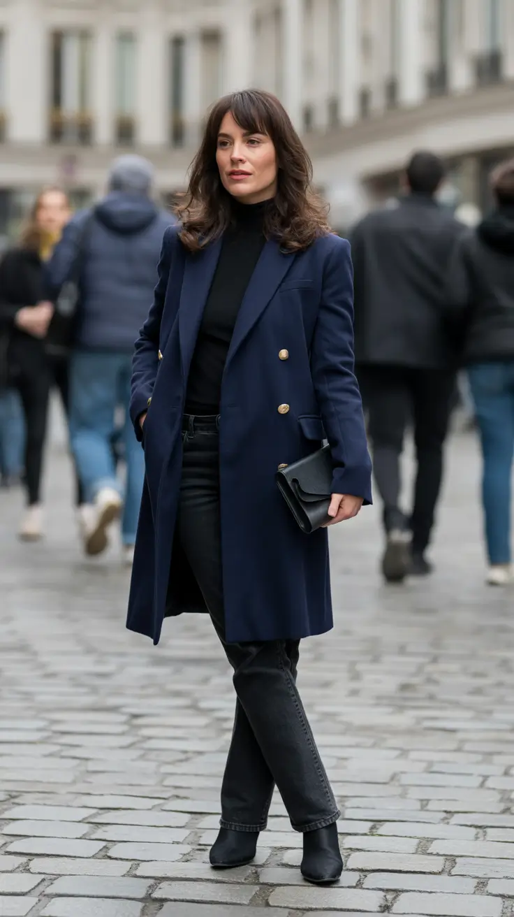 Capsule Wardrobe Outfit Ideas 2026 - Navy Tailoring For Polished Nights