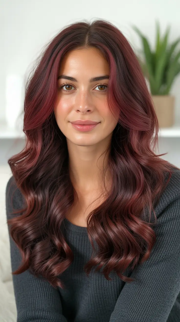 Deep cherry red hair color 2026 Everyday Deep Cherry Minimalist Style