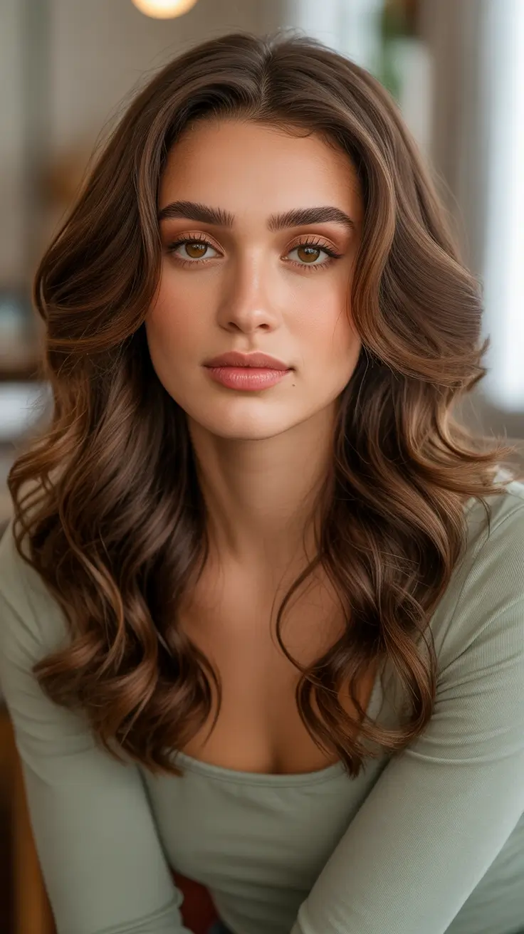 Rich Chocolate Brown Hair Color 2026 - Soft Curls In Creamy Milk Chocolate