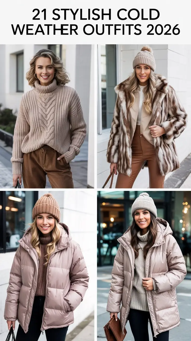 Stylish Cold Weather Outfits 2026: Cozy, Chic & Trendy Winter Inspo